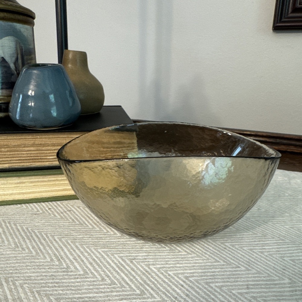 Yalos Murano Folded‎ Glass Bowl 6 1/2"